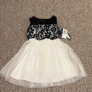 NWT Elegant Black and White Kids Dress